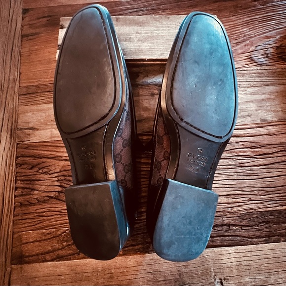 ? SALE GUCCI Monogram GG Canvas Loafers main image 9